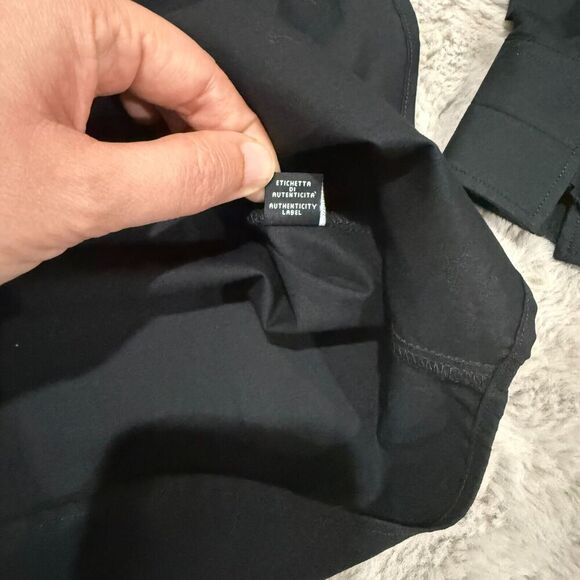Versus Versace Mens Black Shirt IT 36/50 Long Sleeve Zipper Cuffs Italy Made M/L - Picture 12 of 14